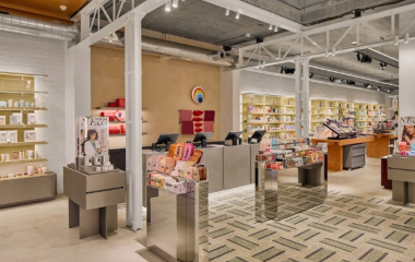 Terrazzo Secoin encaustic tiles at the famous cosmetics store MECCA Albert Park in Melbourne